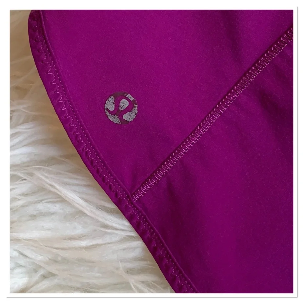 Lululemon Run It Out Shorts In Aurora Purple Pull On Tie Waist Size 4